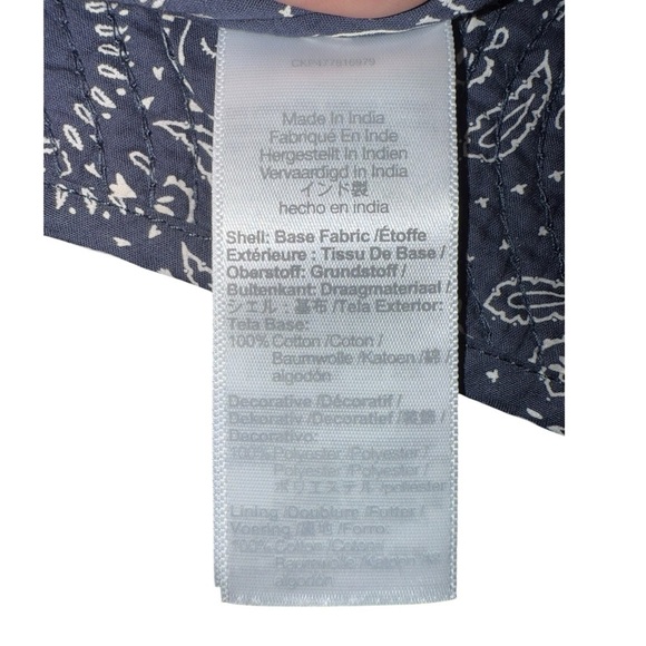 New ▶️ Madewell ◀️ Quilted Sweetheart Crop Top Western Bohemian 14 - Picture 9 of 13